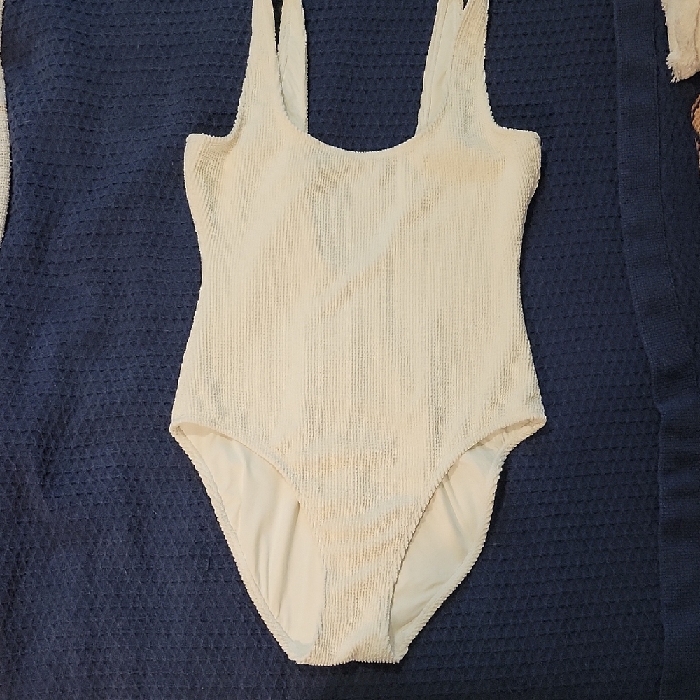 Good American Cream Swimwear